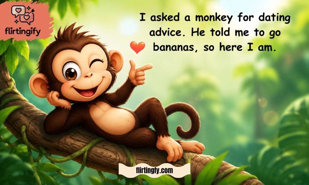 Flirty Rizz Monkey GIF Pick Up Lines to Show You're Interested